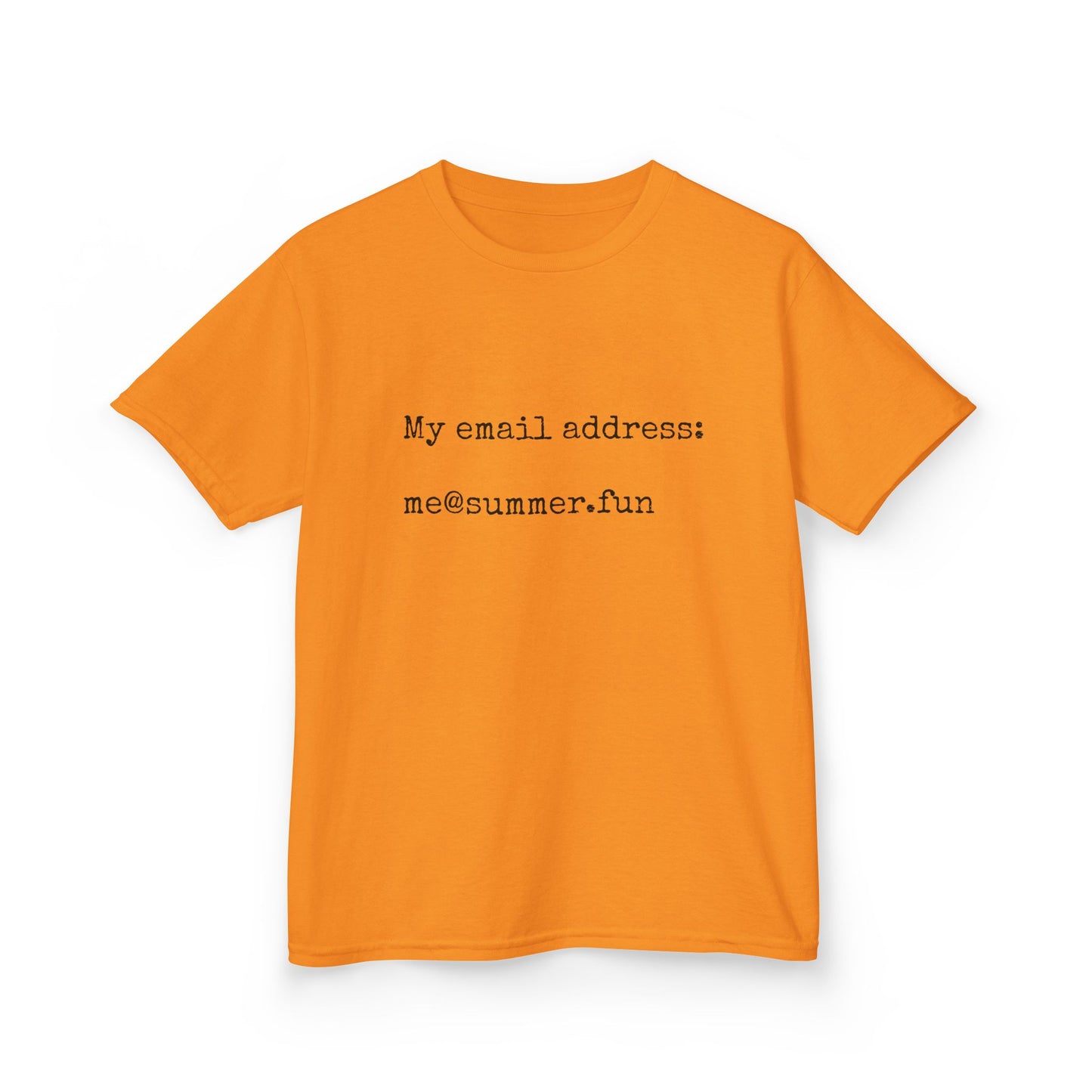 Kids Heavy Cotton Tee - "My email address: me@summer.fun" - Fun Casual Wear for Summer Adventures