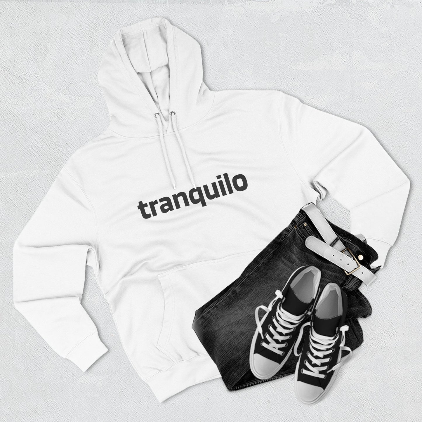 Three-Panel Fleece Hoodie - Tranquilo
