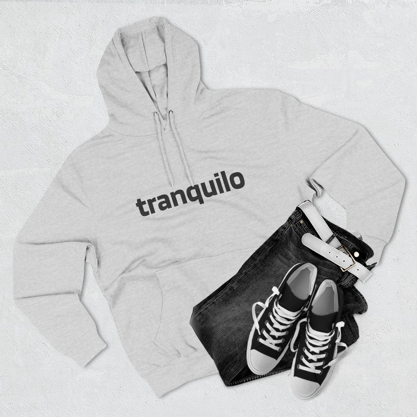Three-Panel Fleece Hoodie - Tranquilo