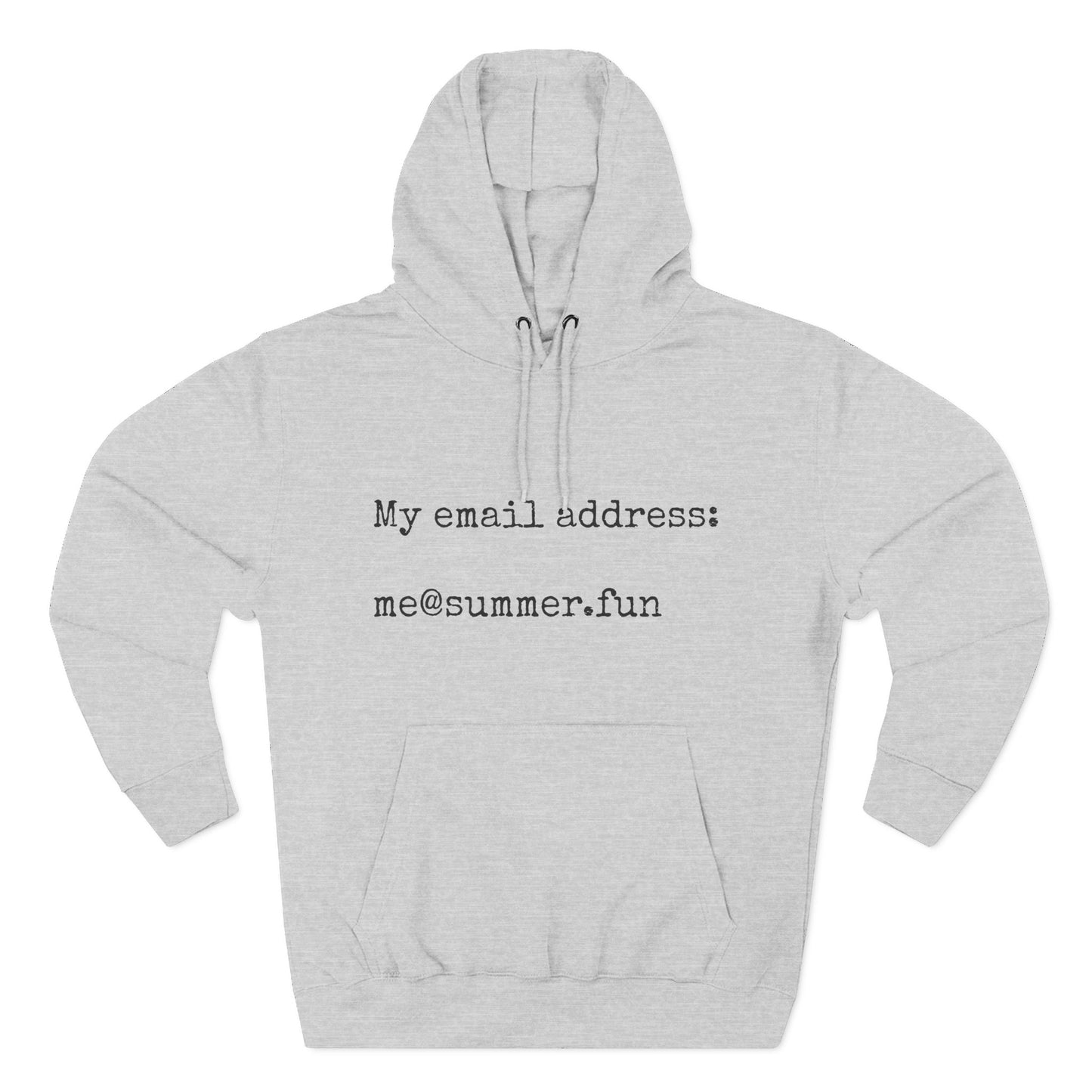 Three-Panel Fleece Hoodie - Email Fun Hoodie