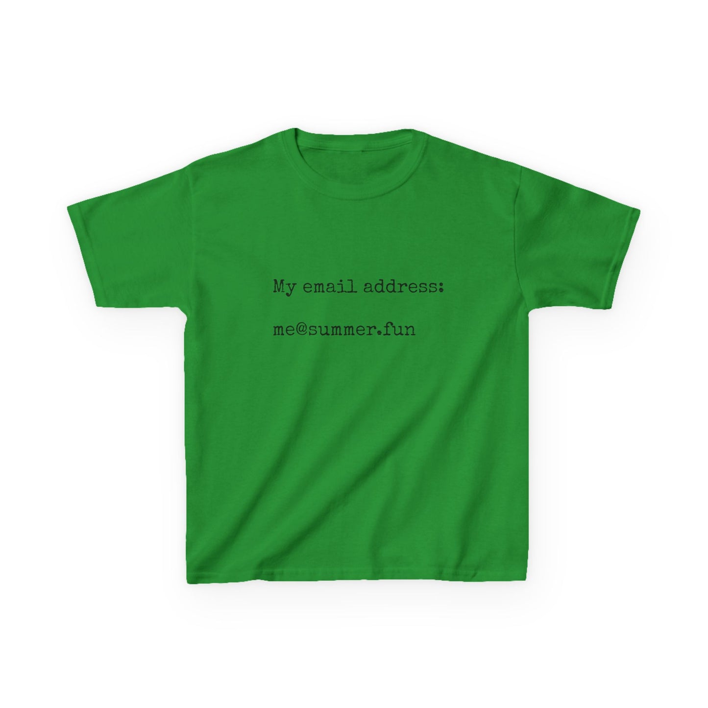 Kids Heavy Cotton Tee - "My email address: me@summer.fun" - Fun Casual Wear for Summer Adventures