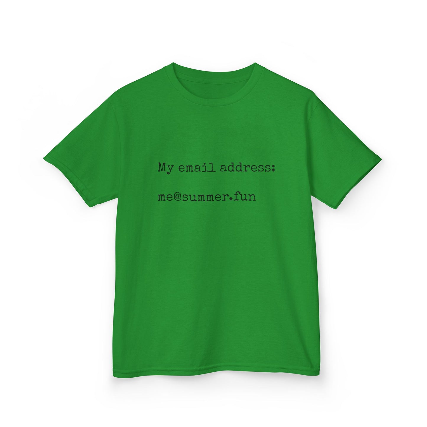 Kids Heavy Cotton Tee - "My email address: me@summer.fun" - Fun Casual Wear for Summer Adventures