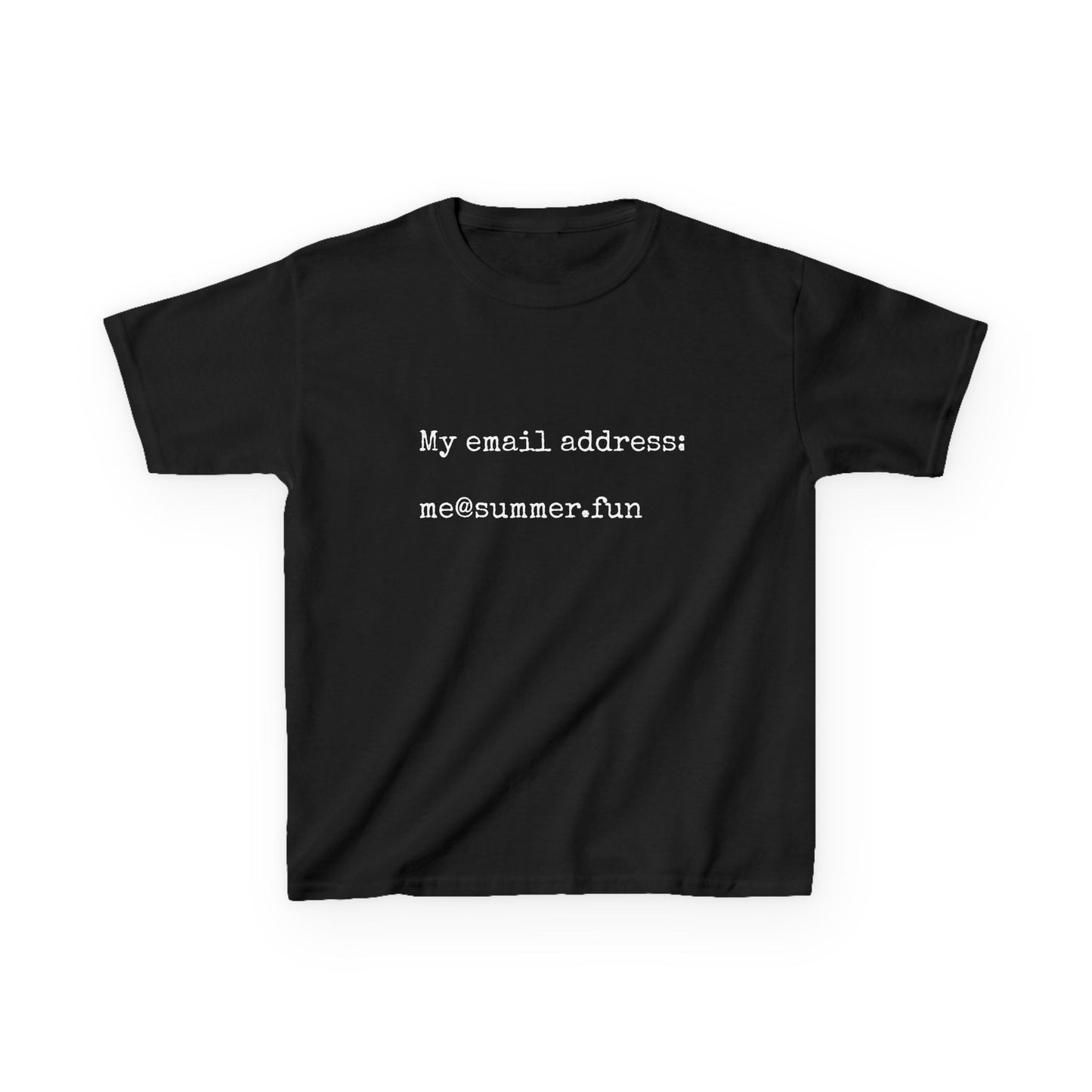 Kids Heavy Cotton Tee - "My email address: me@summer.fun" - Fun Casual Wear for Summer Adventures