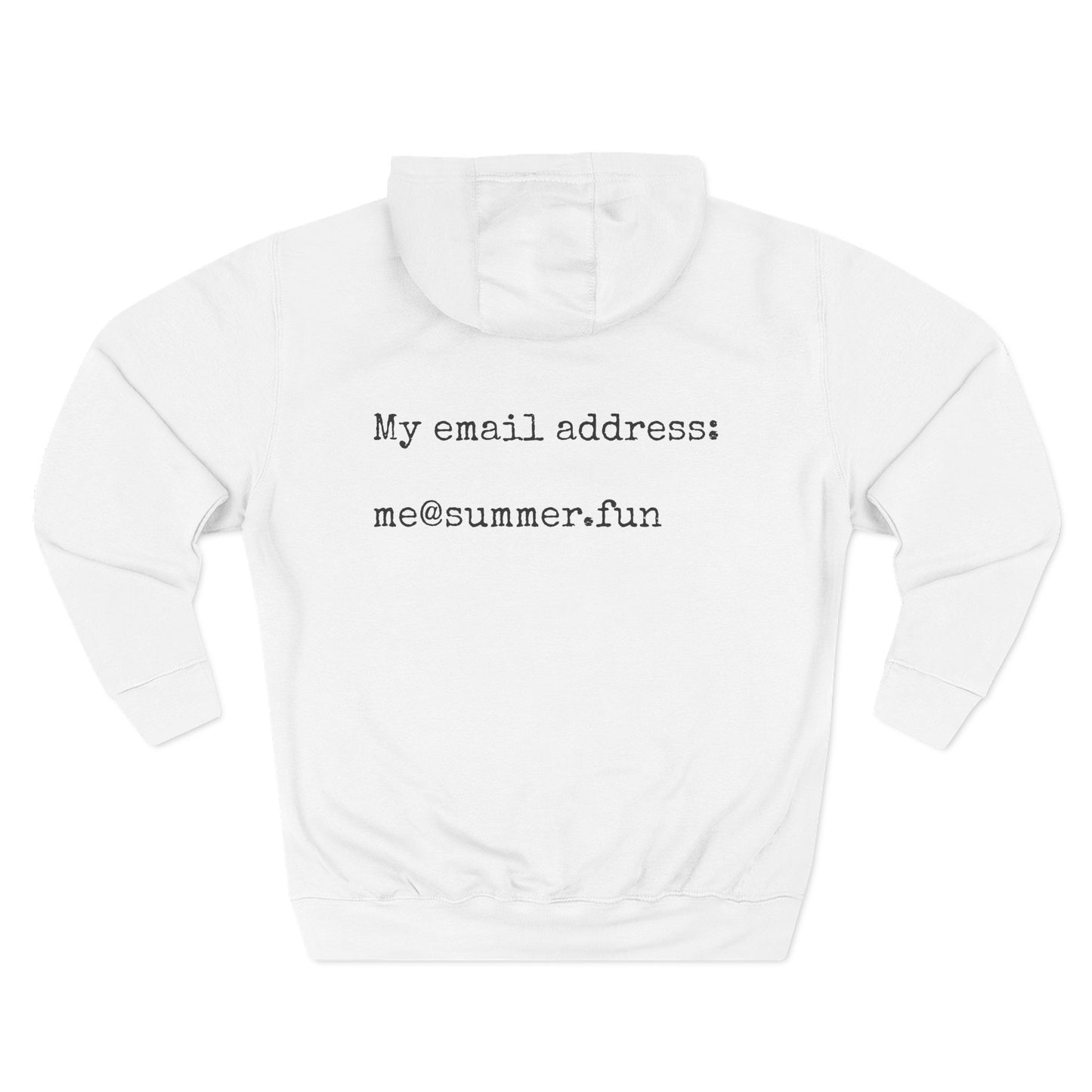Three-Panel Fleece Hoodie - Email Fun Hoodie