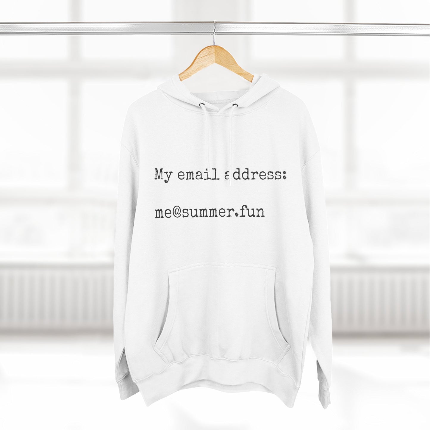 Three-Panel Fleece Hoodie - Email Fun Hoodie