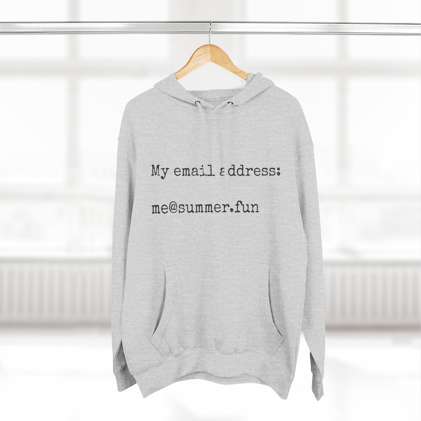 Three-Panel Fleece Hoodie - Email Fun Hoodie