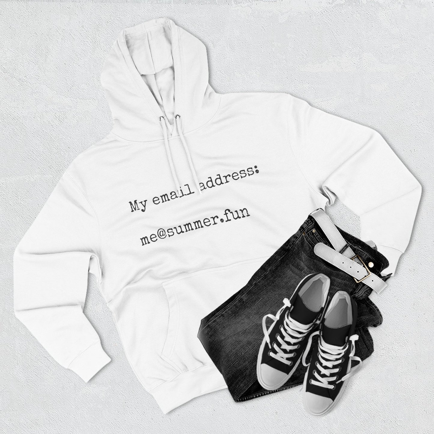 Three-Panel Fleece Hoodie - Email Fun Hoodie