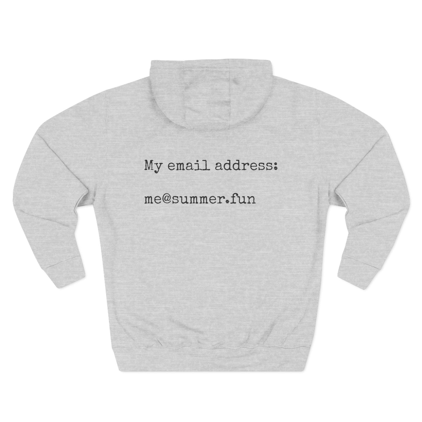 Three-Panel Fleece Hoodie - Email Fun Hoodie