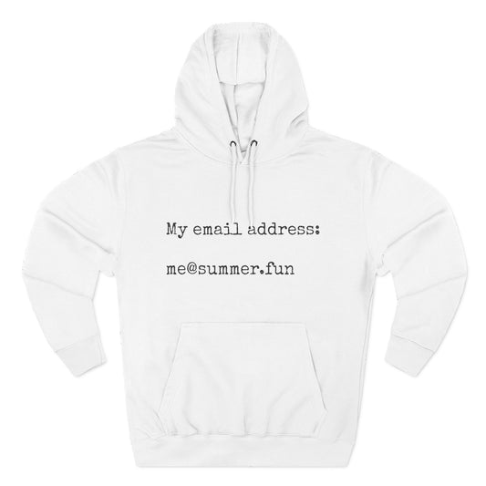 Three-Panel Fleece Hoodie - Email Fun Hoodie